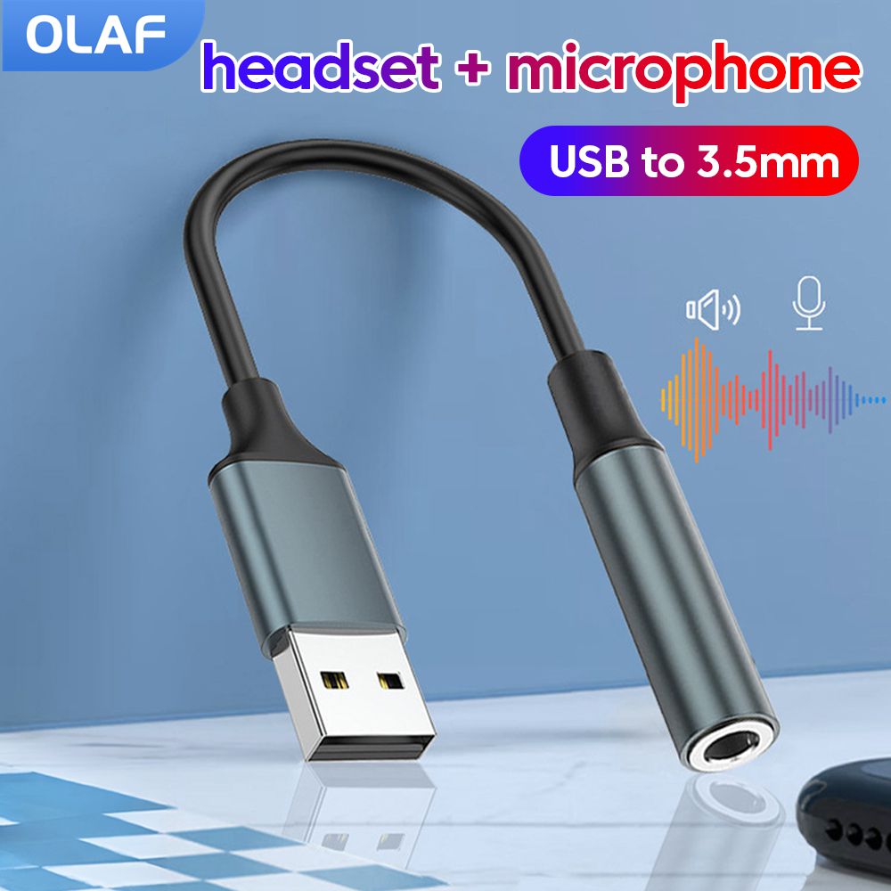 Wired Earphone Mic - Adapter kabla USB na 3,5 mm