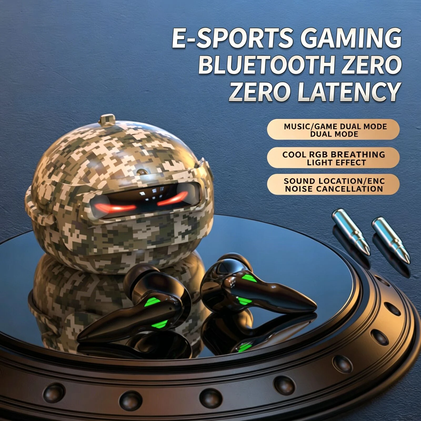 Gaming Headset Rgb - Słuchawki bezprzewodowe w stylu hełmu do