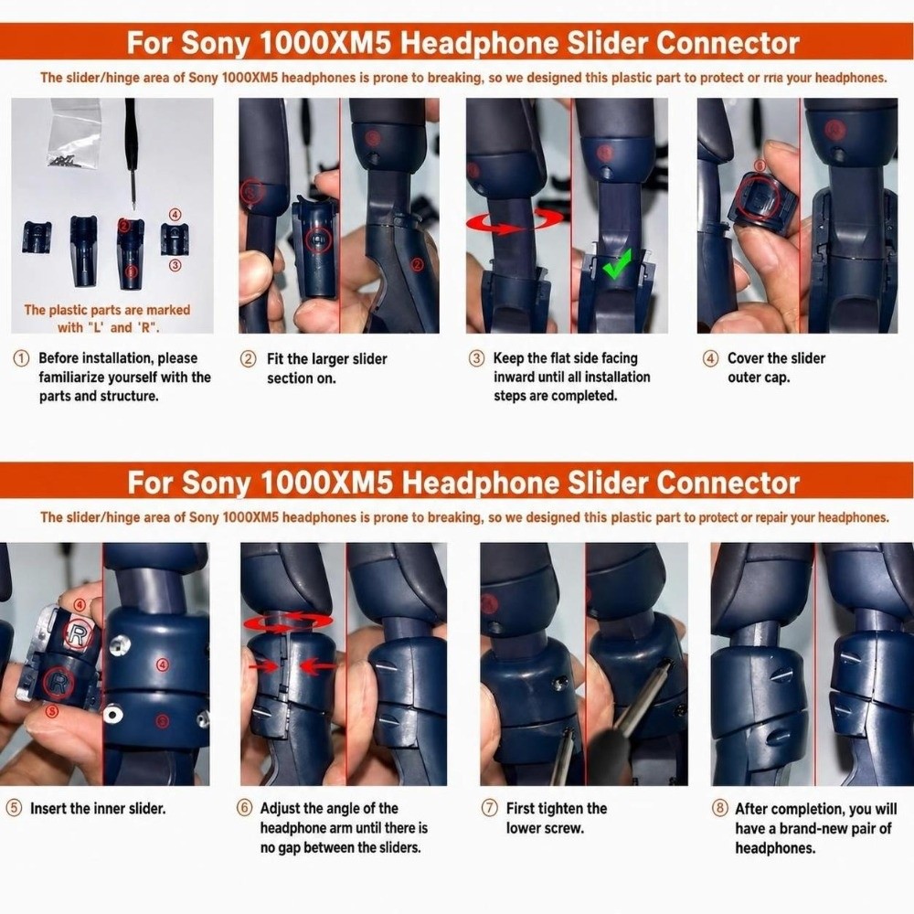 Zestaw naprawczy plastikowego  – Sony Headphone Wh-1000Xm5 recenzja i cena